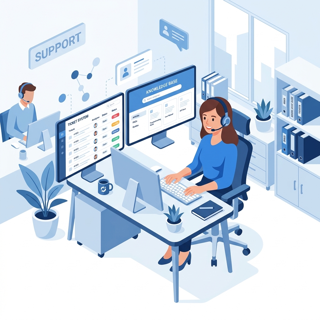 Jibbio Customer Support Illustration